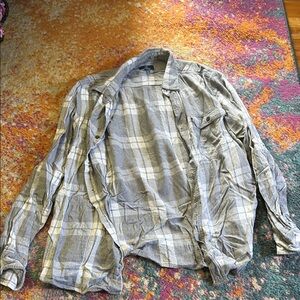 George Men's Gray Plaid Shirt